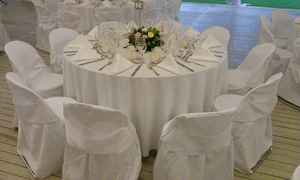 Καρέκλα Golf Λευκή με Λευκό Κάλυμμα