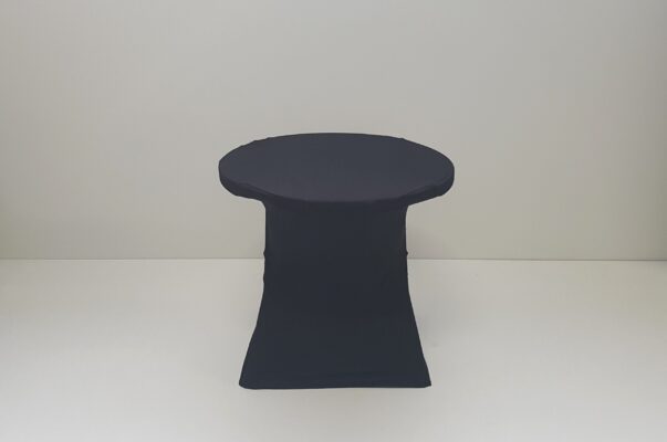 Μαύρο εφαρμοστό κάλυμμα για τραπεζάκι 80εκ.